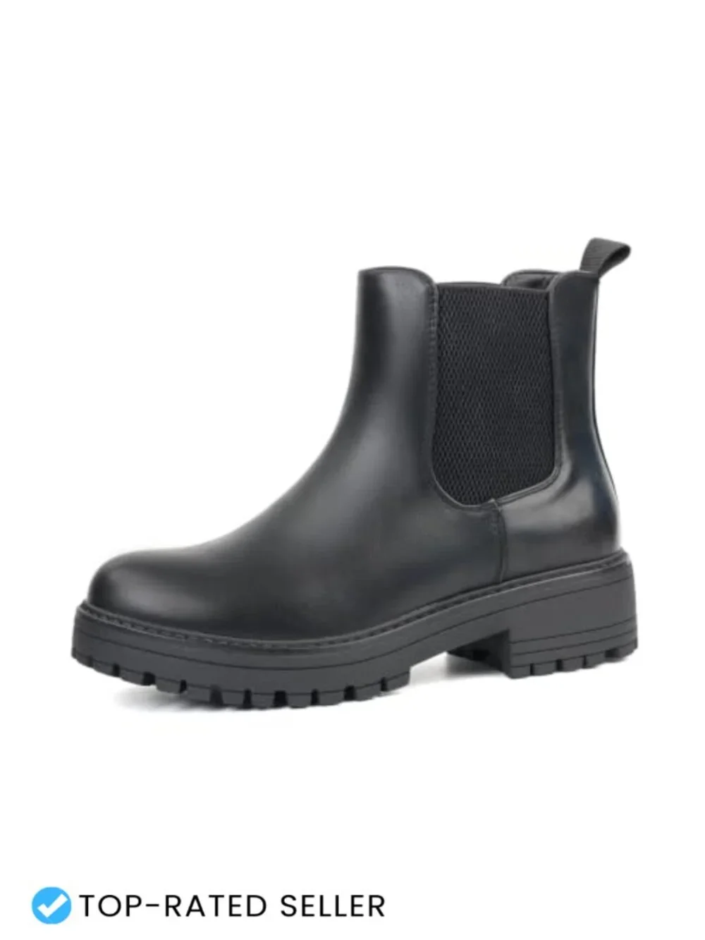 Women's Chelsea Ankle Boots Platform Chunky Heel Lug Sole Winter Slip-On